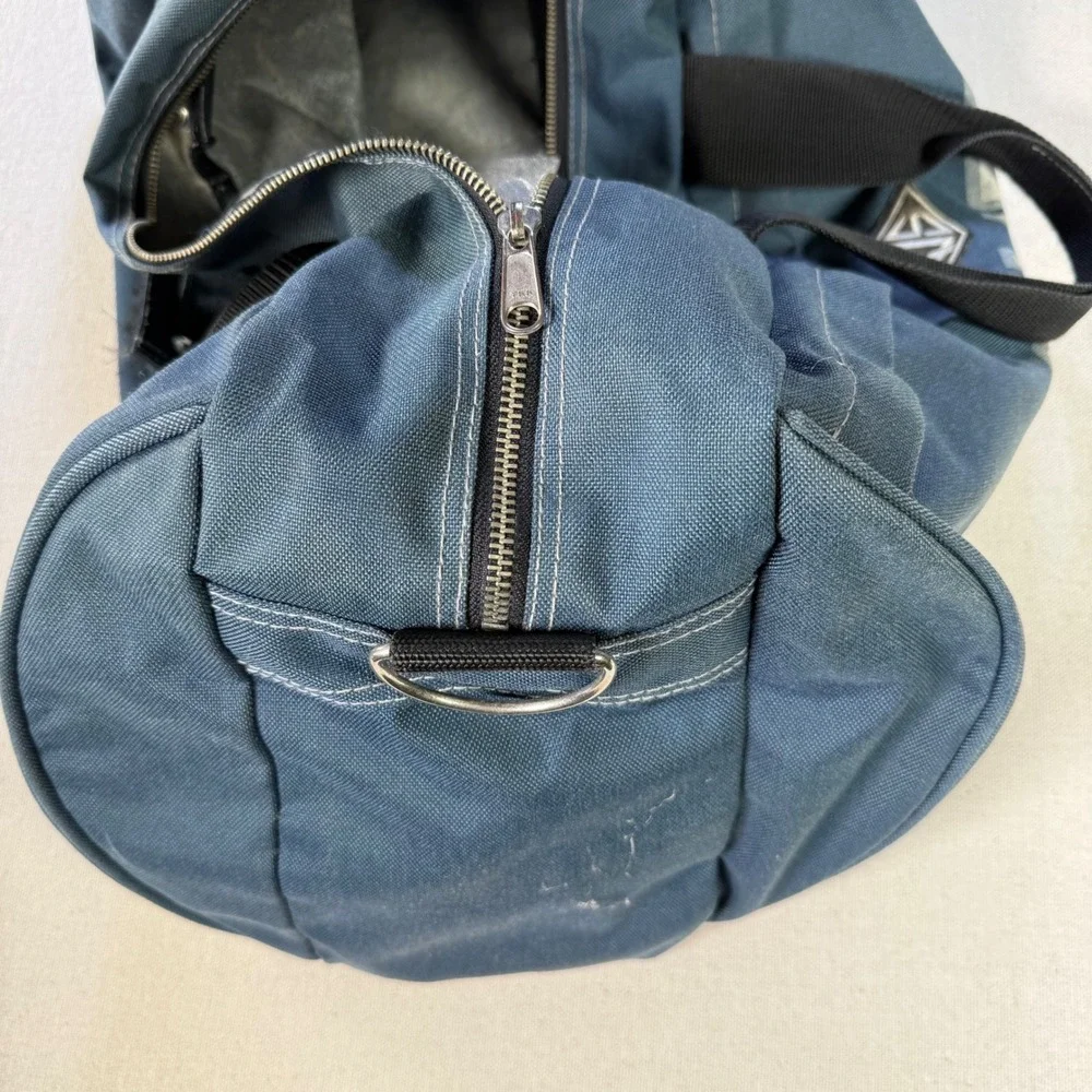 Vintage Quiksilver Duffel Bag Blue Canvas Surf Travel Gym Bag Large Graphic QS